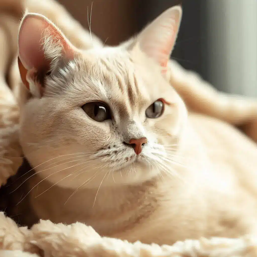 american shorthair cream colored cat