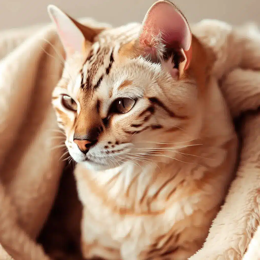 bengal cream colored cat