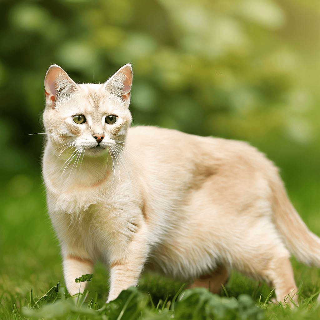 domestic shorthair cream colored cat