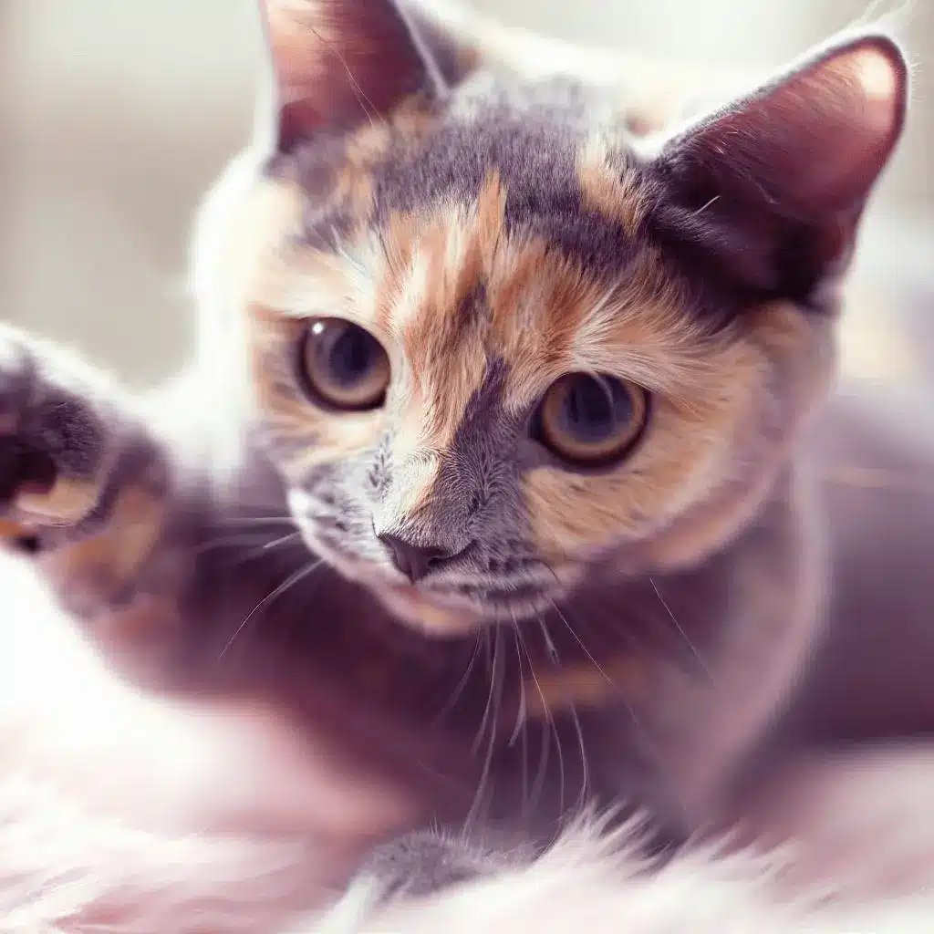 lilac tortoiseshell cat