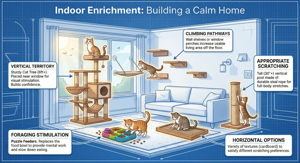 indoor enrichment building a calm home