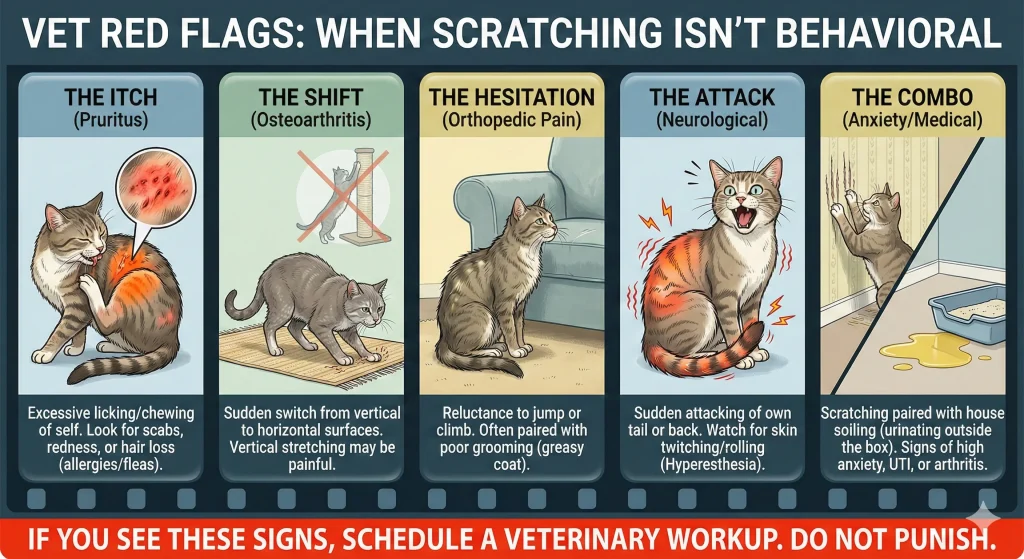 vet red flags when scratching isn't behavioral