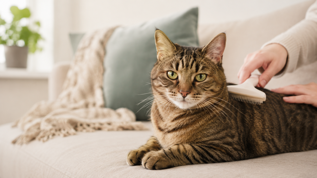 cat allergy brushing home