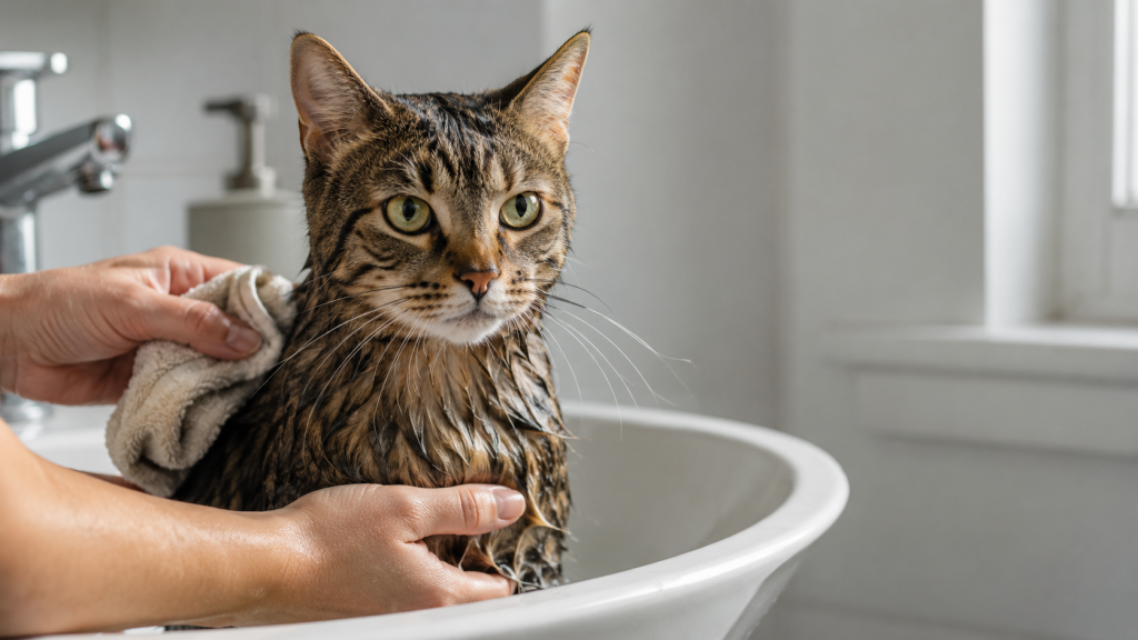 cat bath sink