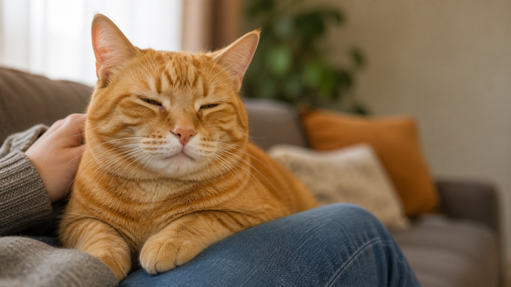 cat slow blinking on lap does my cat love me